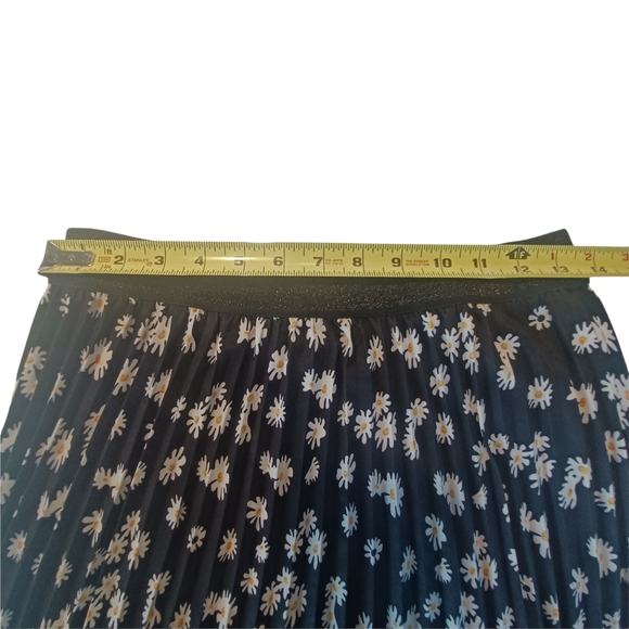 ANONYME Daisy Pleated Skirt Monica Black Yellow White Size: 4 - Picture 12 of 16